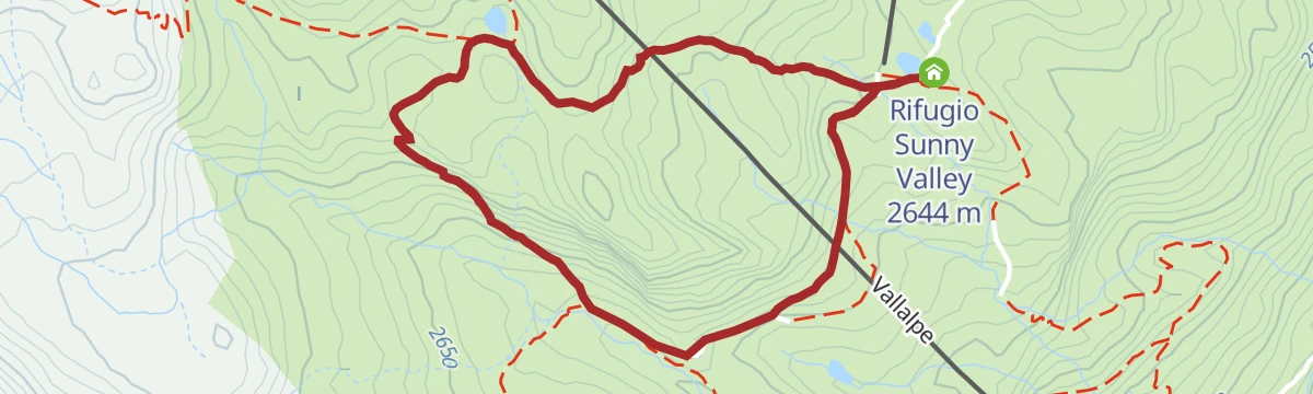 Route map: Sunny Valley Alpe pond